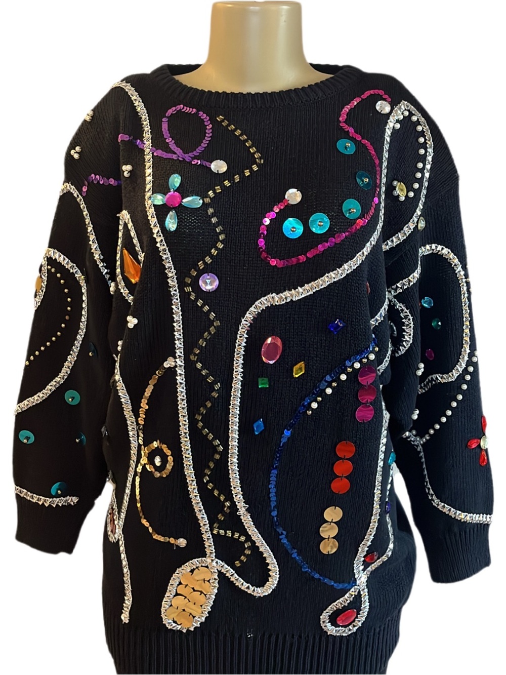Vintage Bonnie Boerer & Company Embellished Sweater